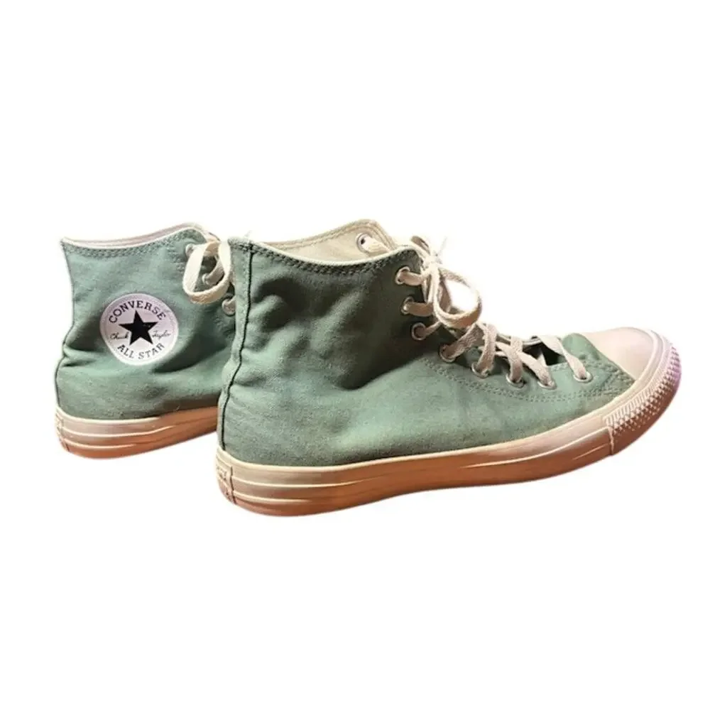 Converse Chuck Taylor All Star High Top Sneakers Mens 11 Sage Green Canvas Shoes